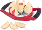 Newness 5.12 Inch Extra Large Apple Slicer, Heavy Duty Apple Slicer 12 Slices, Durable Apple Cutter Slicer, Stainless Steel Apple Slicer and Corer - for Apple, Potato, Onion and More, Red
