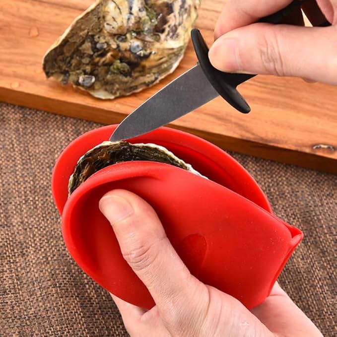 DOITOOL Oyster Shucking Hand Clip 2 Pack - Silicone Shellfish Opener Tool for Oysters Clams Scallops - Ergonomic Kitchen Gadget for Home Restaurant Use