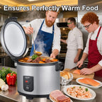 32.1QT Commercial Rice Warmer(Not Rice Cooker) Portable Big Food Rice Warmer / 122℉- 178℉ Adjustable Temperature/ 160W/ Non-stick Inner Pot For Restaurant Party Family