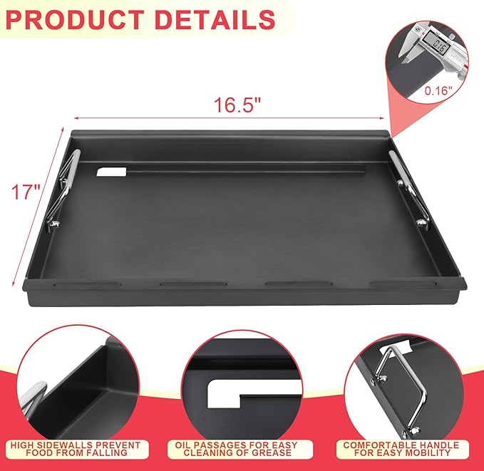 Full-Size Griddle Inserts for Charbroil Commercial Tru Infrared 463642316 463644220 463675016 463245518 463632320 466642316 Replacement Parts, Flat Top Griddle for charbroil G362-0008-W1 G362-2100-W1