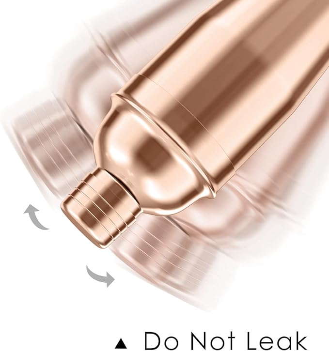 LUCKYGOOBO Cocktail Shaker,24 oz Martini Shaker,Food Grade Stainless Steel Martini Mixer Built-in Strainer,Drink Shaker,Bartender Kit Gifts. (Rose Gold)