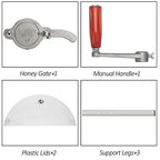 VINGLI 2 Frames Manual Honey Extractor Separator, Food Grade Stainless Steel Honeycomb Spinner Drum Crank by Hand with Adjustable Height Stands, Beekeeping Pro Extraction Apiary Centrifuge Equipment