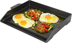 Cast Iron Griddle for Gas Grill, Kitchen Stove Top, Universal Flat Top Griddle Grill Flat Insert for Outdoor Camp Camping and BBQ Accessories, Large Cast Iron Skillet for Range Oven, Gift for Men