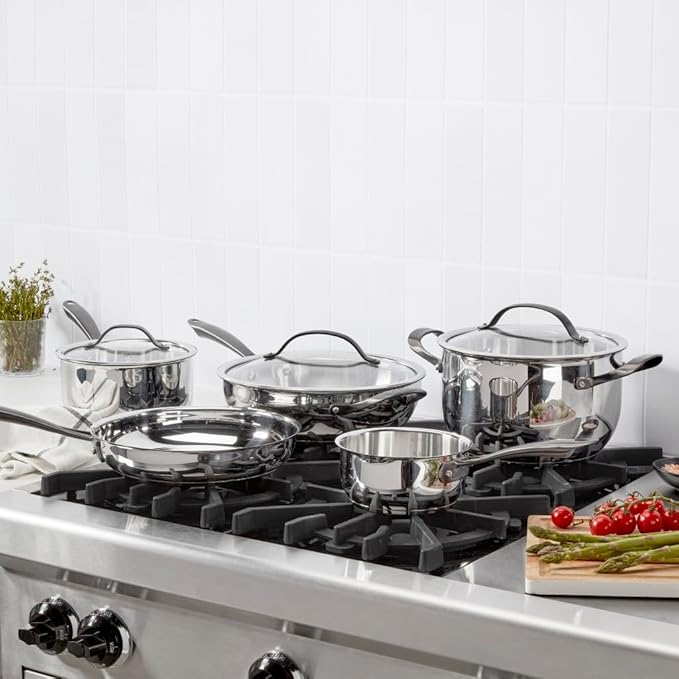 Cuisinart RADIANT PRO 8-Piece Stainless with Brushed Titanium Finish Cookware Set