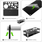 Cocktail Shaker Set, 23-Piece Boston Stainless Steel Bartender Kit with Acrylic Stand & Cocktail Recipes Booklet, Professional Bar Tools for Drink Mixing, Home, Bar, Party - Black