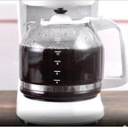 12-Cup Coffee Maker with Easy On/Off Switch, Easy Pour, Non-Drip Carafe with Removable Filter Basket,Keep Hot Plate,Clear Water Level Window Coffee Machine, Black (White)