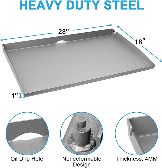 Flat Top Griddle for Blackstone 28 Inch Griddle, Plate Pan Replacement with Tool Kit for Blackstone 28" Griddle 1517, 1853, 1605, 1839, 1803, 1856, 1885, 1983, 1924, 2094, 2145