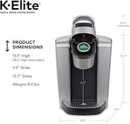 Keurig C K-Elite Maker, Single Serve K-Cup Pod Brewer, with Iced Coffee Capability, Extra Included, 75oz, Brushed Silver Plus Filter Bundle