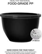 Greentainer Plastic Mixing Bowls with Lids Set for Kitchen, 5 Set Nesting Bowls for Mixing, Baking, Prepping, Cooking and Serving Food, Mixing Bowls Dishwasher, Microwave Safe