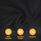 BRILLMAX 6 Pack Black Tablecloths 70 x 120 Inch for 6ft or 8ft Rectangle Tables - Rectangular Bulk Linen Polyester Fabric Washable Cloth Cover for Wedding Reception Banquet Birthday Party