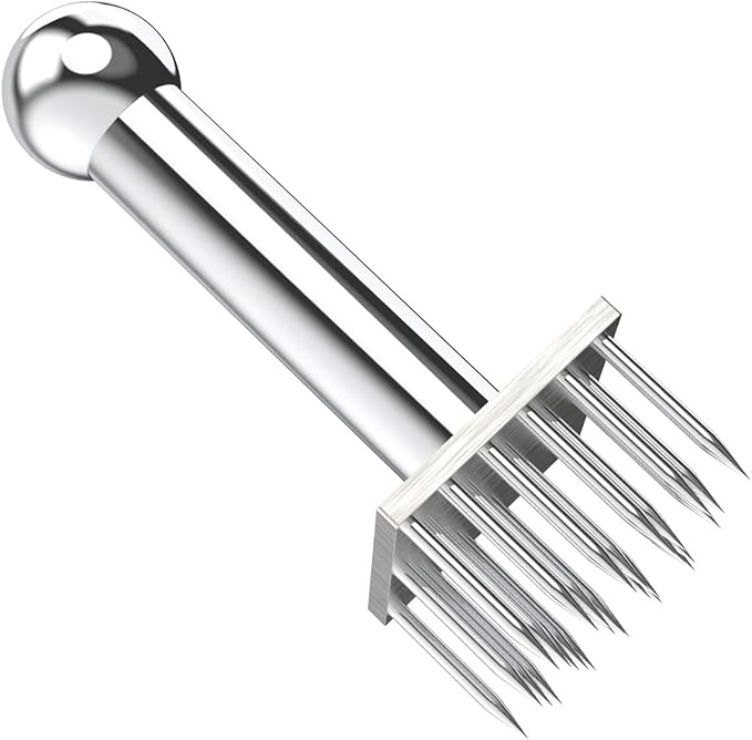 Professional Meat Tenderizer with 28 Stainless Steel Sharp Needle Blade Mallet Heavy Duty Cooking Tool for Tenderizing Beef Turkey Chicken Steak Veal Pork Fish Christmas Cooking Set