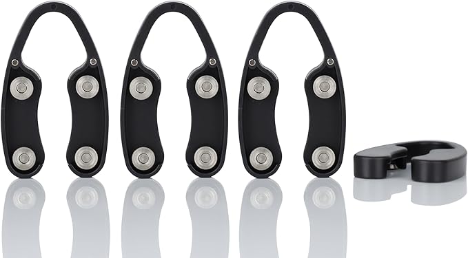 JianlianLab Wine Foil Cutter Magnetic Design, 4 Stainless Blades Foil Remover Wine Bottles Opener Accessory, Removes Foil Top Effortlessly for Wine Lovers, Black (4)