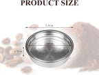 2 Pack 51mm Stainless Steel Coffee Filter Basket, Espresso Portafilter Machine Parts Compatible with CASABREWS, Gevi (2, One Cup)