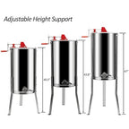 VINGLI 2 Frames Manual Honey Extractor Separator, Food Grade Stainless Steel Honeycomb Spinner Drum Crank by Hand with Adjustable Height Stands, Beekeeping Pro Extraction Apiary Centrifuge Equipment