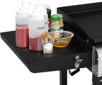Royal Gourmet GD401 Portable Propane Gas Grill and Griddle Combo with Side Table | 4-Burner, Folding Legs,Versatile, Outdoor | Black 66 Inch