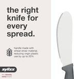 Zyliss Sandwich Knife & Condiment Spreader - Sandwich Spreader for Butter, Cream Cheese, & Jellies - Ergonomic Stainless Steel Spreading - Butter Spread for Bagels & Toast - Gray 4.7"