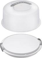 Extra Large Cake Carrier with Lid and Handle, Plastic Cake Container, Cake Holder with Lid for Cake Carrier and Transport - Fits Cake size 11.5 x 11.5 x 5.5