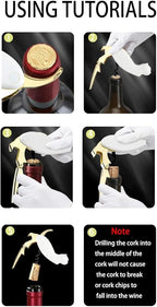 Unique Cat Corkscrew, Professional Waiters Corkscrew Wine Key Bottle Opener,Manual Wine Key for Servers, Waiters, Bartenders and Home Use