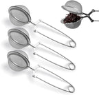 nap Ball Tea Strainer, Ridworg 3 Pack Premium Stainless Steel Tea Infuser with Handle for Loose Leaf Tea Fine Mesh Tea Balls Filter Infusers