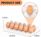 EVANCENT Egg Cartons Cheap Bulk 48 Pack, 1 Dozen Plastic Egg Carton for Refrigerator, Reusable Egg Container holders for Storing, Sharing, Selling, Clear Tray for Home Ranch Farm Market-2x6 Grids