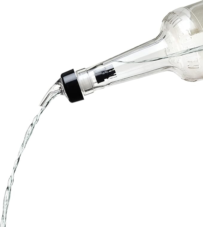 True Ace Measured Liquor Pour Spout, 1 Ounce Pourer, Fits Standard Liquor Bottles, Bar & Cocktail Accessories, Plastic, Set of 1