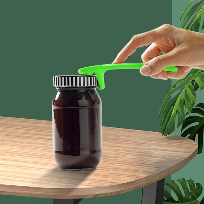 1 Pack Green Jar-key Jar Opener The Original Easy Use by Anyone (Transparent)