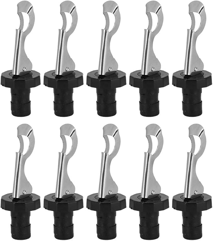 Tyenaza Wine Stopper, 10PCS Silicone Press Wine Bottle Stoppers Leakage‑Proof Vacuum Sealed Plug Bar Kitchen Tools