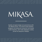 Mikasa Delray 40-Piece Bone China Dinnerware Set, White Round Dishes for 8 - Dinner Plates, Salad Plates, Cereal Bowls, Fruit Bowls and Mugs