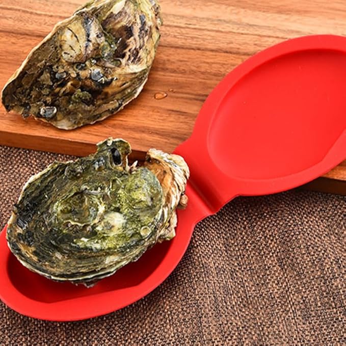DOITOOL Oyster Shucking Hand Clip 2 Pack - Silicone Shellfish Opener Tool for Oysters Clams Scallops - Ergonomic Kitchen Gadget for Home Restaurant Use