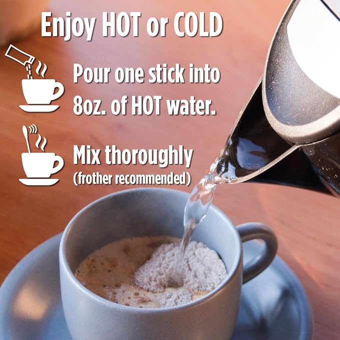 Maud's Pumpkin Spice Latte Instant Coffee, 16 ct, 100% Arabica Coffee, Instant Hot or Iced Latte - Just add water