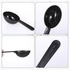 Small Scoops for Canisters, 5 Pack Plastic Scoopers for Containers, Black Coffee Measuring Scoop for Tea, Sugar, Cereal, Milk, Spices(7g)