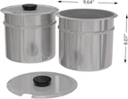 KoolMore Commercial Bain Marie Countertop Food Warmer, Soup Station, and Buffet Table Server with Two Serving Pots and Tap, Stainless-Steel Steamer with Auto Shut Off (CFW-4T), Silver