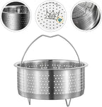DOITOOL Stainless Steel Steamer Basket for Pot, 7.87inch/20cm Vegetable Steamer Basket Insert Steaming Rack with Handle, Vegetables Fruit Strainers and Colanders for Home Kitchen Cooking