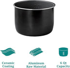 Pioneer Woman Linen Speckle 6QT Pressure Cooker with Touch Control Display – Programmable Multi-Cooker, Slow Cook, Sauté, Rice, Steamer & Warmer – Stylish Kitchen Essential