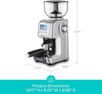 CASABREWS Tornado Electric Conical Burr Coffee Grinder, Automatic Burr Coffee Grinder with 77 Precision Grind Settings for Espresso to French Press, Special for Barista and Coffee Lovers