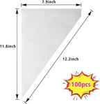 Piping Bags,100pcs 12 Inch Anti Burst Disposable Cake Decorating Bags,Non-Slip Pastry Bags-Ideal for Cakes,Cream Frosting and Cookie Decorating