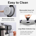 Commercial Rice Cooker 35 Cups Uncooked (70 Cups Cooked) with Stainless Steel Exterior,Large Rice & Grain Cooker for Restaurant,Double Protection,Silver