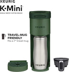 Keurig K-Mini Single Serve Coffee Maker with 6-12Oz Cup Sizes, Quick Brewing, and Removable Drip Tray (Evergreen, Renewed)