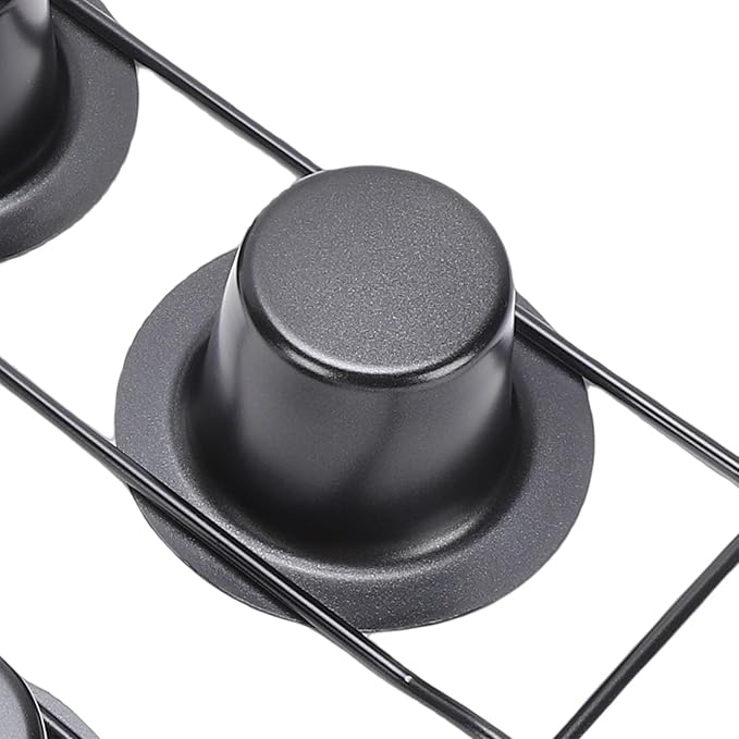 AUNMAS Carbon Steel Popover Pan, 6 Cavity Deep Nonstick Pudding Popover Muffin Cupcake Pan Bakeware for Home Cake Shop Oven Baking