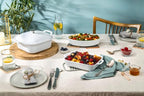 Staub Oval Dish, White, 9.1 inches (23 cm), Ceramic Au Gratin Dish, Oven and Microwave Safe