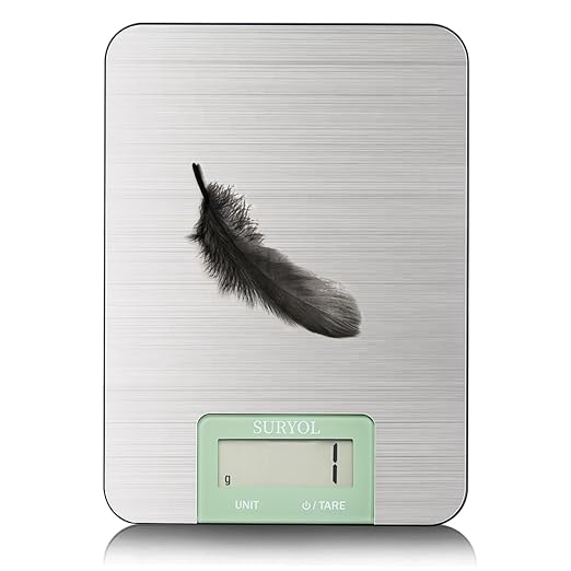 Food Kitchen Scale High-Precision Digital Scale Accurate Weighing for Baking & Cooking Enthusiasts (Shiny Green)