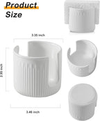 Ceramic Sponge Holder for Kitchen Sink, Scrub Sponge Dish Rack, Farmhouse Compact Sink Caddy Organizer, Classic White