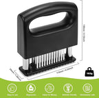 Meat Tenderizer Tool, Meat Tenderizer Stapler with 48 Stainless Steel Ultra Sharp Needle Blades, Compact Cooking Tool for Kitchen Tenderizing Beef Chicken Turkey Steak Veal Pork
