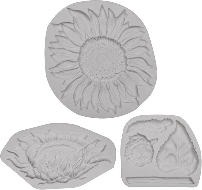 Sunflower Silicone Mold for Crafts, Oversized Sunflower Mold for Clay, 3D Flower Molds for Chocolate Fondant Cake Decoration Resin Polymer