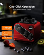 Blender 1200W, Professional Countertop Blender with 8-Blade Stainless Steel Blade for Quickly Crushing Ice, Fruit, Red
