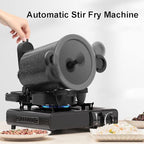 Automatic Cooking Machine 360° Rotatable Stir Fry Machine Multifunctional Stir Fry Pot for Home Outdoor Camping Travel Cooking (RED)
