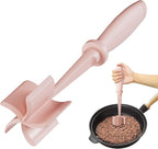Upgrade Meat Chopper, Heat Resistant Meat Masher for Hamburger Meat, Ground Beef Smasher, Nylon Hamburger Chopper Utensil, Ground Non Stick Mix Chopper Mix Potato Masher Tool (Pink)