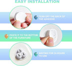 Appliance Casters - Furniture Sliders & Appliance Rollers for Kitchen, Coffee Machine, Blender, Oven - Helps Mom or Wife Easily Solve Countertop Sliding (White, 8pcs)