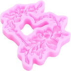 Mujiang Flower Garland Fondant Molds Floral Wreath Silicone Mold Heart Photo Frame Mold for Cake Decoration Cupcake Topper Candy Polymer Clay Gum Paste Set of 4
