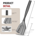 Mincing Spatula Meat Chopper, Hamburger Grinder, Premium Heat Resistant Smasher for Ground Beef, Potato Mix Tool, Meat & Poultry Tenderizers-Black